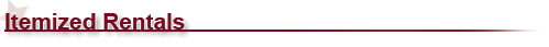 Itemized Rentals
